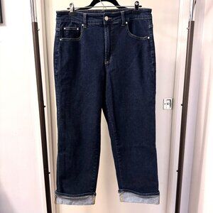 UNIVERSAL STANDARD Stevie High Rise Cuffed Straight Leg Jeans Selvedge - 12